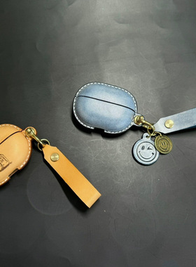 新款FreebudsPro5牛皮保护套壳手工原创定制适用于华为蓝牙耳机