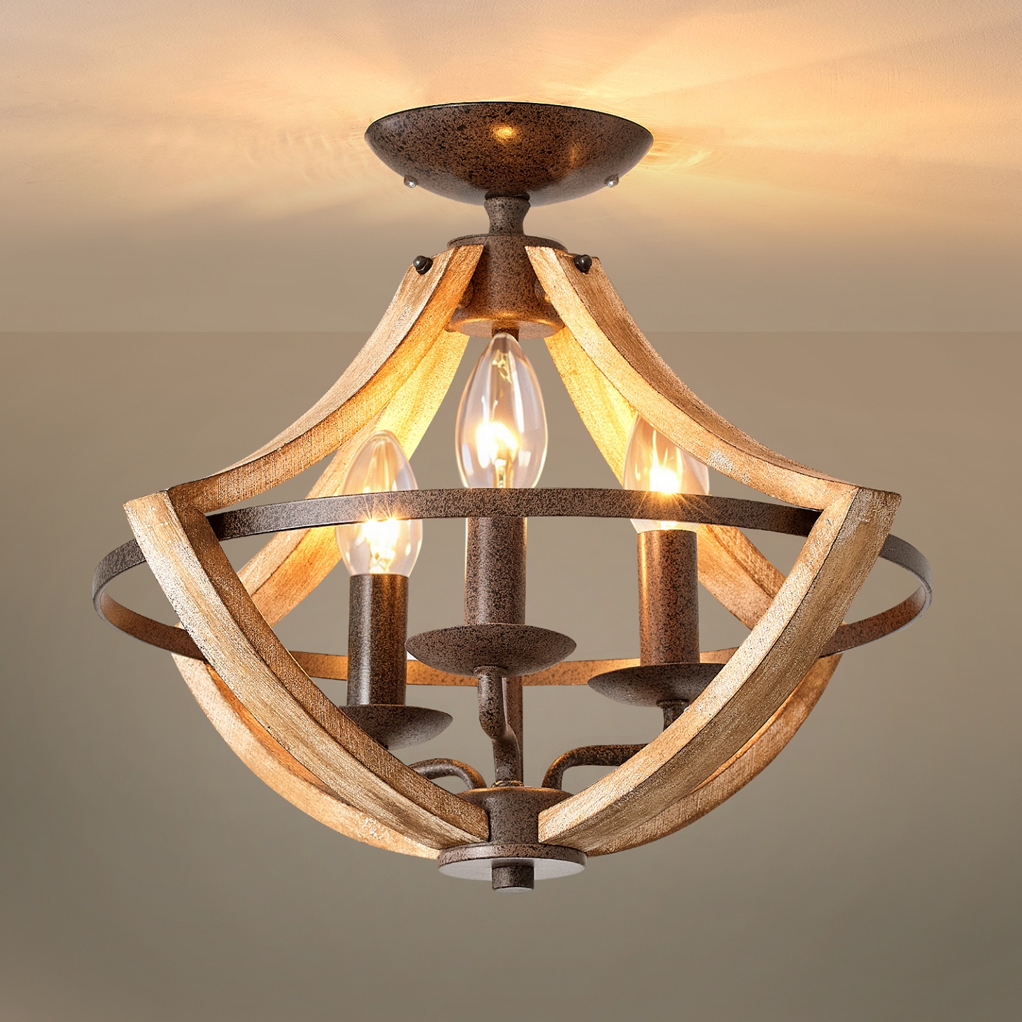 美式复古厨房阳台吸顶灯设计师创意次卧书房餐厅主灯温馨房间灯具