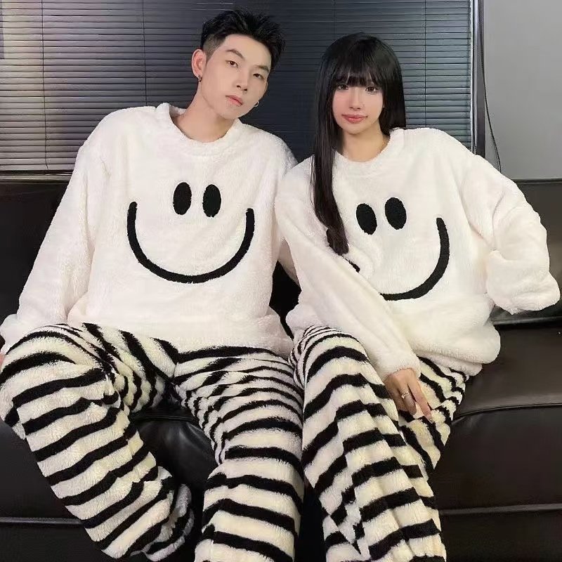 卡通韩版珊瑚绒情侣睡衣秋冬季女士加绒加厚男款法兰绒家居服套装,女士内衣/男士内衣/家居服,睡衣/家居服套装,淘宝优惠券,粉丝福利购,淘宝优惠卷