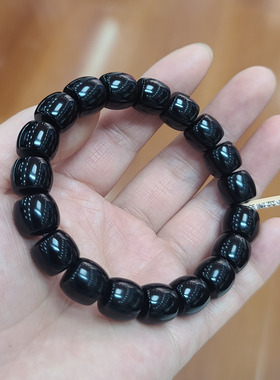 新疆和田墨玉籽料桶珠手串 戒指戒面耳钉项链 玉石雕刻培训学校