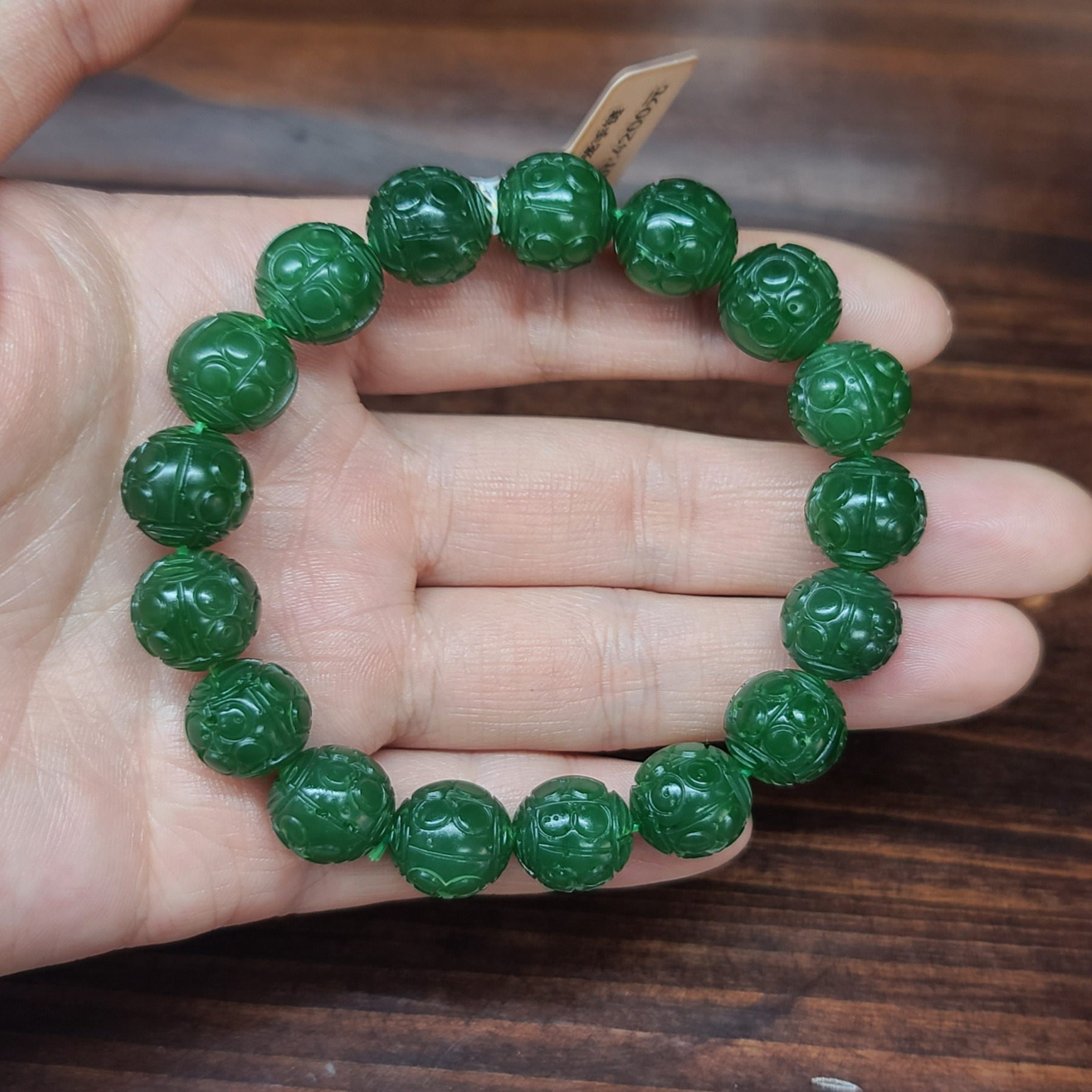 新疆和田碧玉籽料灯笼珠手链 项链戒指戒面 玉石雕刻培训学校