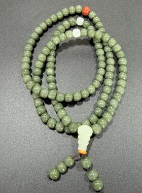 沙枣青籽料08项链手串珠子新疆和田玉石雕刻培训学校