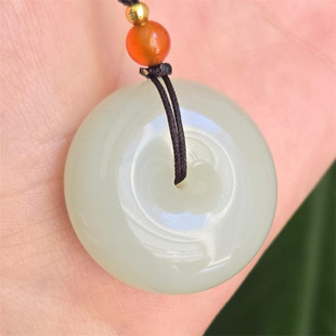 已抢完~七夕福利白玉平安扣吊坠挂件新疆和田玉石雕刻10:00抢拍