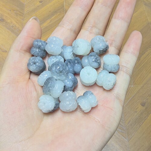 福利~新疆和田青花籽料并蒂莲吊坠挂件DIY玉石雕刻培训