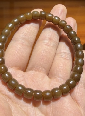 新疆和田糖玉直切手串6*7mm 甜甜圈生肖貔貅 玉石雕刻培训学校