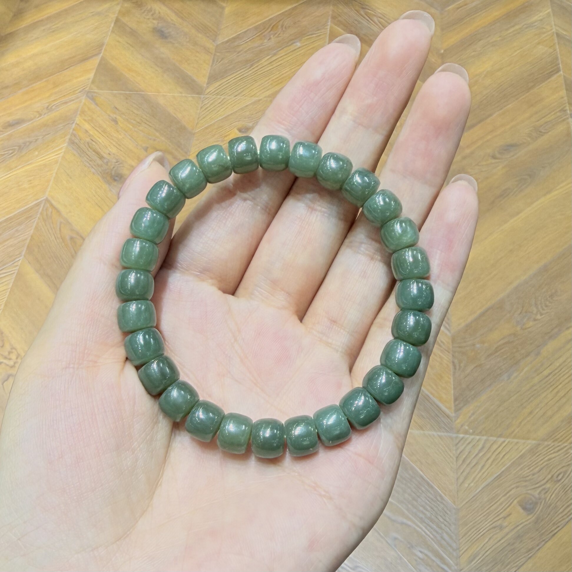 福利~新疆和田青玉籽料手串手链玉石雕刻古尔邦节礼物和田玉图片