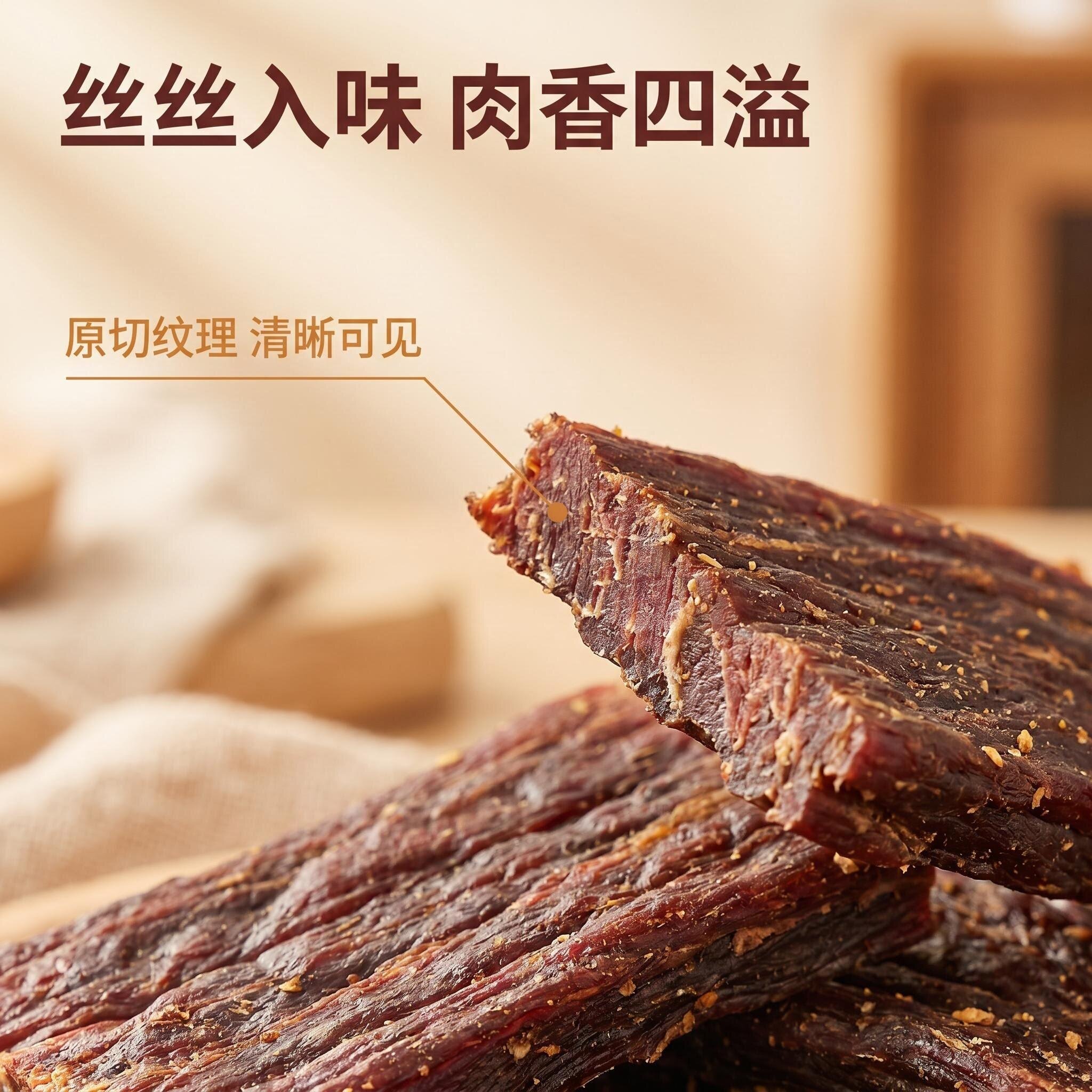 能辉风干牛肉干麻辣五香味手撕牛肉解馋追剧网红零食250g四川特产