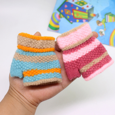 婴幼儿手套保暖爬行玩耍毛线手套