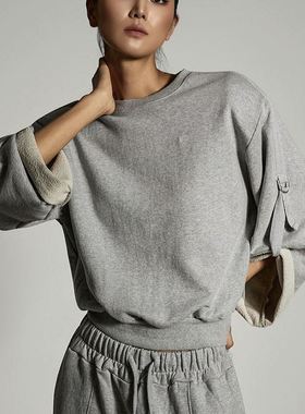 六0903韩国正品din-t-66261 卫衣区人气原宿秋季潮流通勤学院纯色