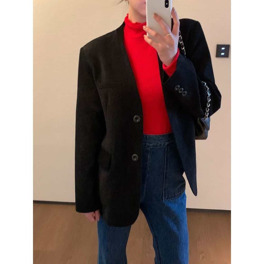 九1108韩国东大门t恤区VINTAGEVIBE-8690676甜美简约秋冬修身韩版