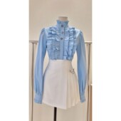 街头通勤简约纯色 8751271潮流春季 九0315韩国东大门衬衫 区sugar