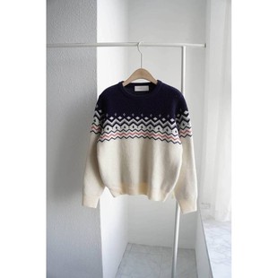 正品 8724217风格 高端休闲档口 区Adorable 九1211韩国东大门针织衫