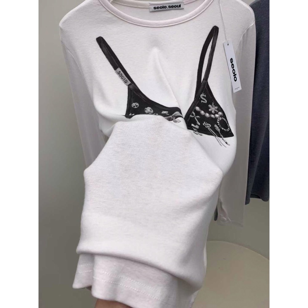 九0921韩国东大门t恤区seolo-8649941简洁冬款知性新款复古直邮