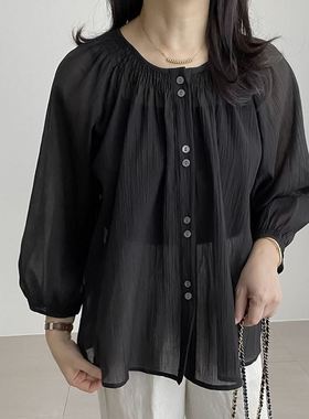 六0903韩国正品run-o-16705 衬衫区舒适直邮高档人气原宿秋季潮流