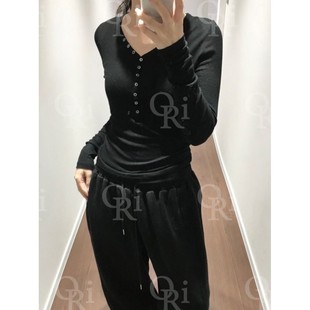 街头通勤复古 8723863人气简洁春季 九1211韩国东大门t恤区O