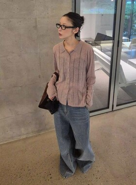 九0921韩国东大门针织衫区ous-8648902直邮街舞甜美简约秋冬洋气