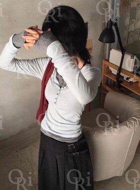 九1211韩国东大门t恤区O-Ri-8723856春季时尚通勤魅力纯色知性