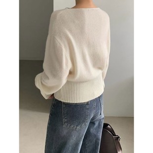 街头通勤复古 8723224人气简洁春季 九1211韩国东大门针织衫 区moi