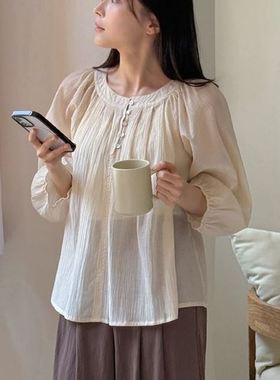 六0903韩国正品purplia-47033 衬衫区新潮直邮时尚甜美炸街秋夏