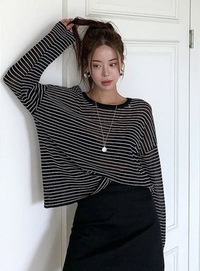 六0903韩国正品the-mood-26213 针织衫区夏款优雅新款气质直邮