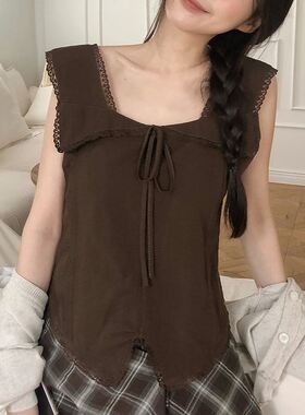 六0903韩国正品vin-vle-15392 背心区通勤欧美纯色修身正品精致