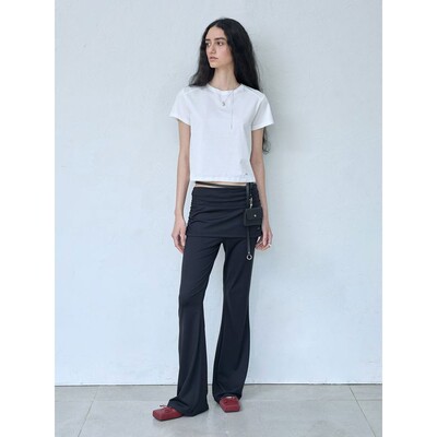 九0322韩国东大门裤子裙裤区Wearable-8755170优雅纯色高端正品