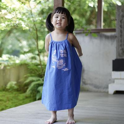 2024夏季印花全棉连衣裙满呐原创