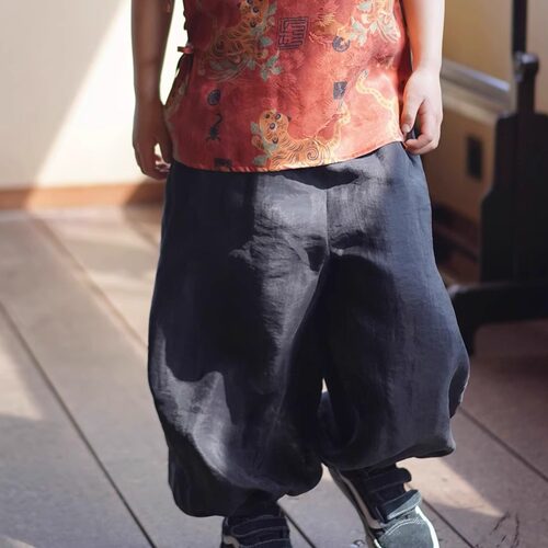 满呐长裤男女宝宝传统束脚灯笼裤