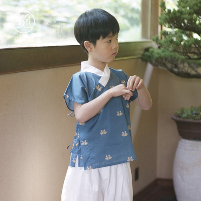 满呐全棉明制汉服斜襟夏季衬衣