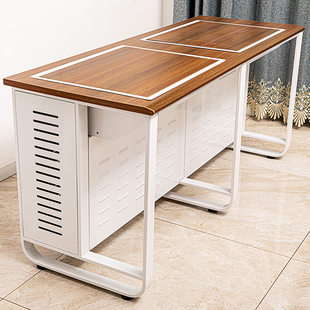 多媒体学校机房隐藏嵌入式 可翻转电脑桌金属一体机升降折叠培训桌