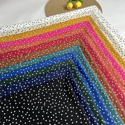 顺发纺织四面弹0.5波点布料批发