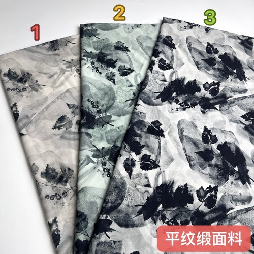 平纹缎印花布料不透雪纺垂感布料