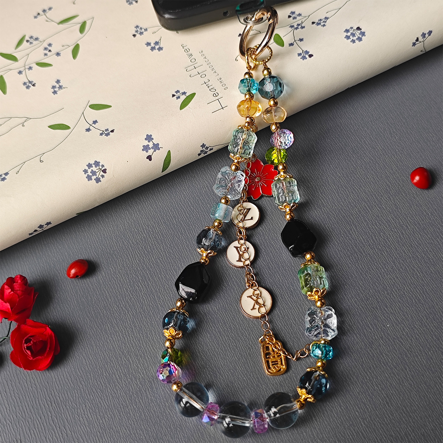 手机链手工精致来图定制照片结实耐用吉祥如意挂件中国风纪念diy