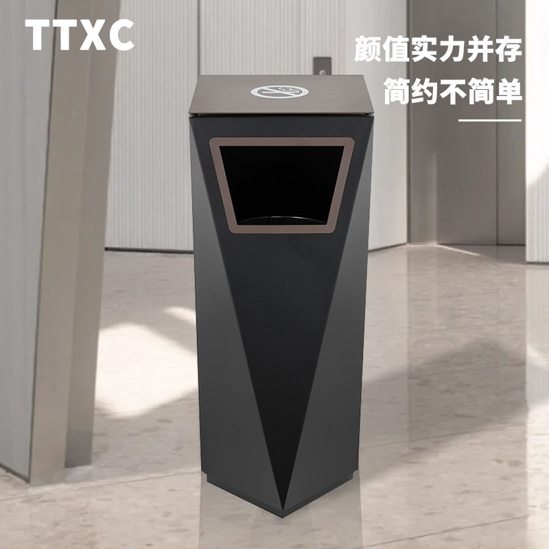 TTXC商用立式垃圾桶商场电梯口酒店果皮桶大堂走廊大号商务垃圾桶