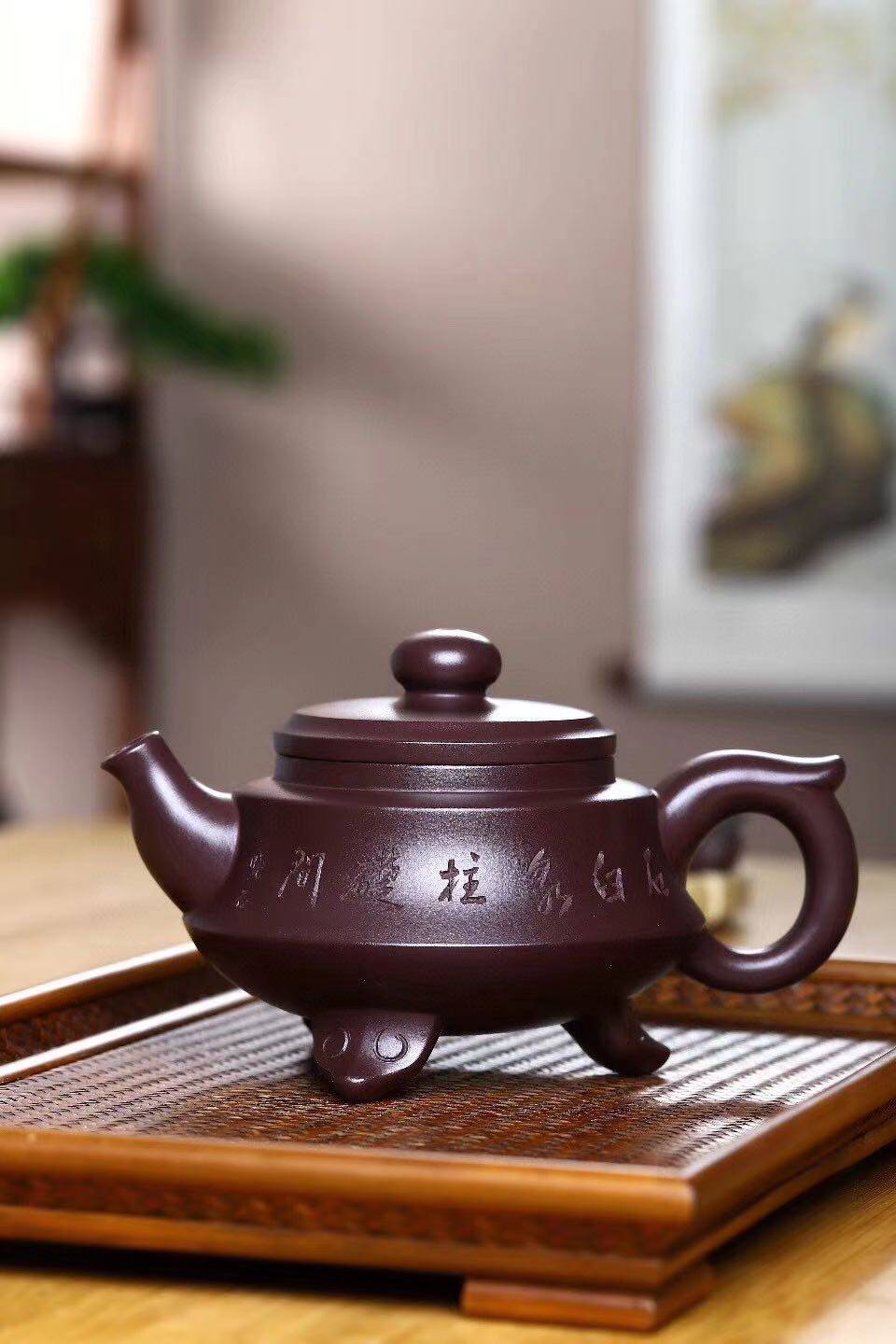 精品推荐 宜兴紫砂壶名家许莘梓纯手工茶壶军德堂普洱茶茶具 包邮