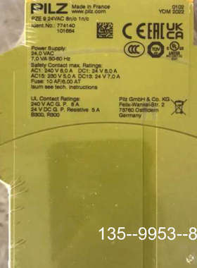 原装正品皮尔兹订货号774140原装正品价格详谈