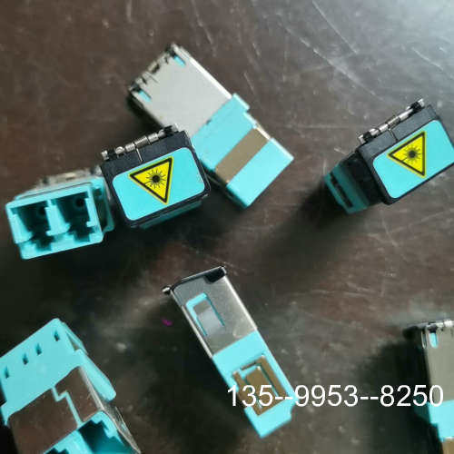 原装正品LC-OM3-双联光纤适配器法兰转接适配器LC多模双芯光纤耦