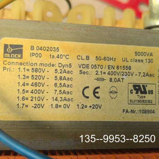 正品 变压器 这是 品牌 以下是参数解读：价格详谈 BLOCK 原装