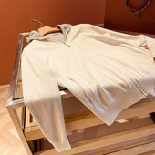 2025秋冬季 外套1708 高级感含羊毛混纺双面穿连帽针织开衫 新款 男士