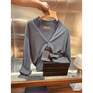 外套男士 意式 桑蚕丝羊毛混纺针织开衫 新款 毛衣9333 奢华2025早春季