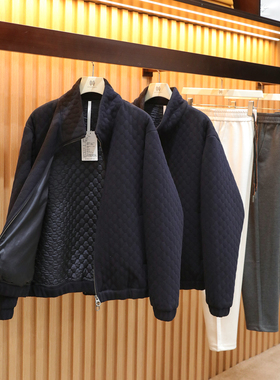 意式奢华老钱风2025秋冬季新款男士高端商务休闲绗棉夹克外套1704