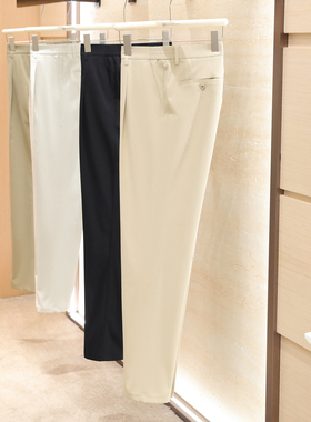 意式奢华2026春季新款高级感小西裤简约百搭工装直筒休闲裤男2064