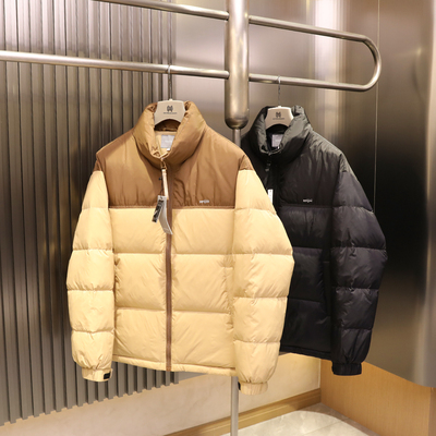 2024冬季新款男女同款经典款户外运动休闲拼色立领羽绒服外套9650