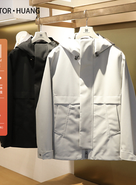 意奢王炸老钱风2024早春高端羊毛户外男士防水冲锋衣夹克外套8792