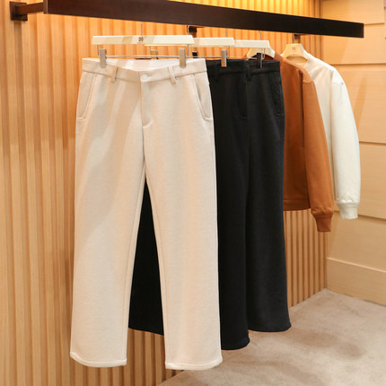 意式奢华2025秋冬季新款男士高端宽松长裤醋酸羊毛混纺休闲裤1588