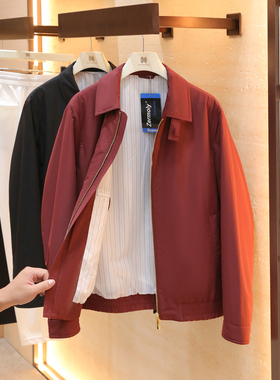 意奢老钱风2025秋冬季新款男行政风轻薄商务休闲夹克棉衣外套1447