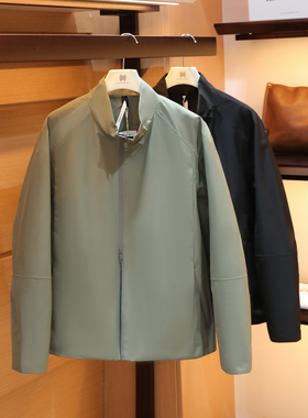 意式奢华老钱风2026春季新款户外商务休闲三防立领夹克外套男2072