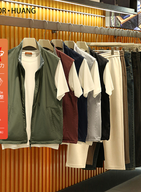 意式奢华2025早春新款男户外三防休闲两面穿背心马甲坎肩外套9743