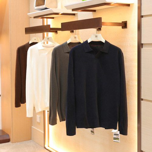 意式奢华2025秋冬新款男内搭老钱风海鸥领羊毛羊绒混纺针织衫1733