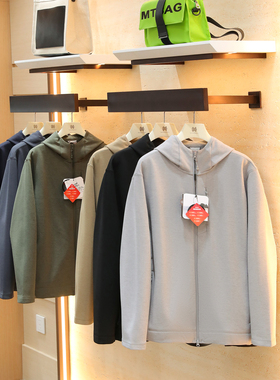 2025秋季新款男士户外休闲内里抓绒弹力针织软壳卫衣夹克外套1339